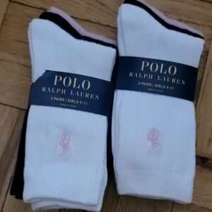BUNDLE/POLO RALPH LAUREN/2-Packs/Girls/3-Pack Crew Socks